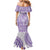 Purple Niue Language Week Mermaid Dress The Rock Coconut Crab - Siapo Pattern