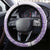 Purple Niue Language Week Steering Wheel Cover The Rock Coconut Crab - Siapo Pattern