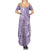 Purple Niue Language Week Summer Maxi Dress The Rock Coconut Crab - Siapo Pattern