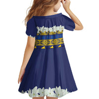 Tokelau Language Week Family Matching Off Shoulder Maxi Dress and Hawaiian Shirt Tokelauan Tuluma With Gardenia Thunbergia