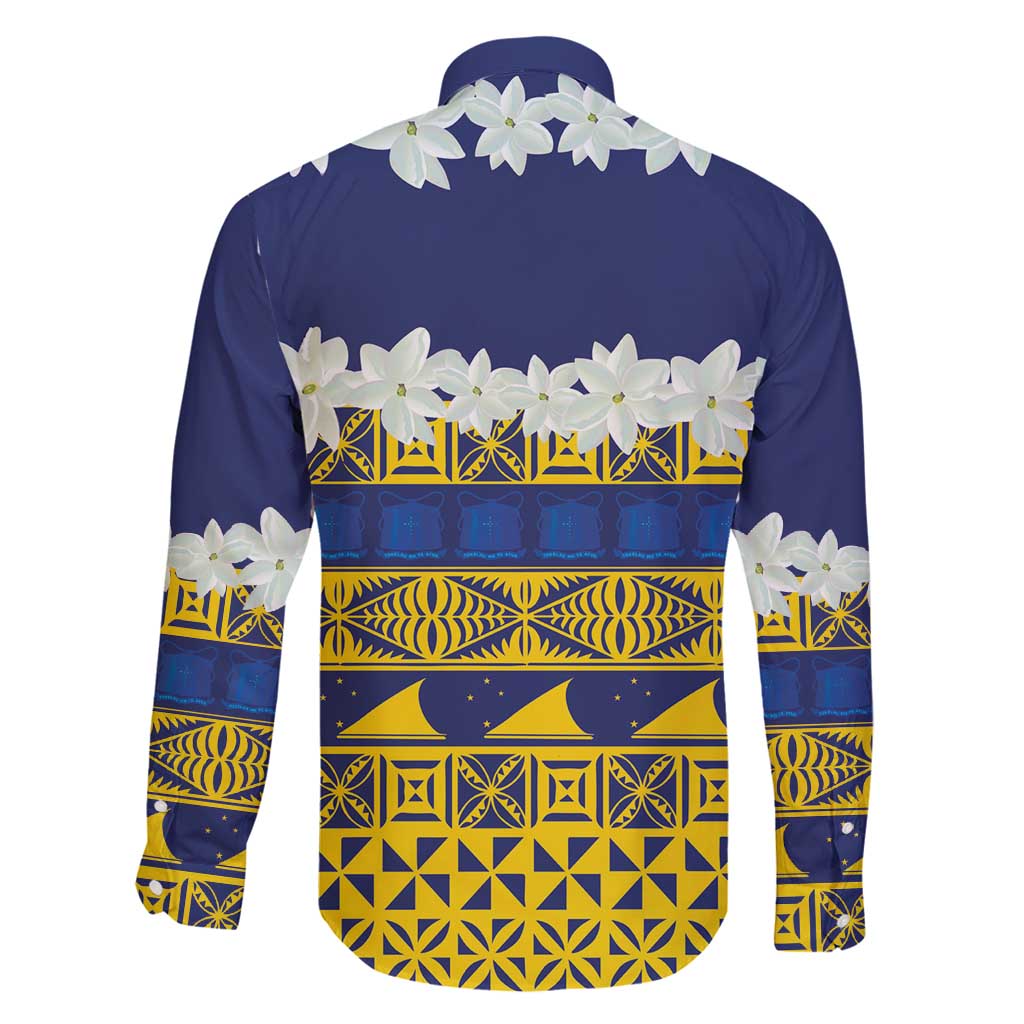 Tokelau Language Week Family Matching Off Shoulder Maxi Dress and Hawaiian Shirt Tokelauan Tuluma With Gardenia Thunbergia