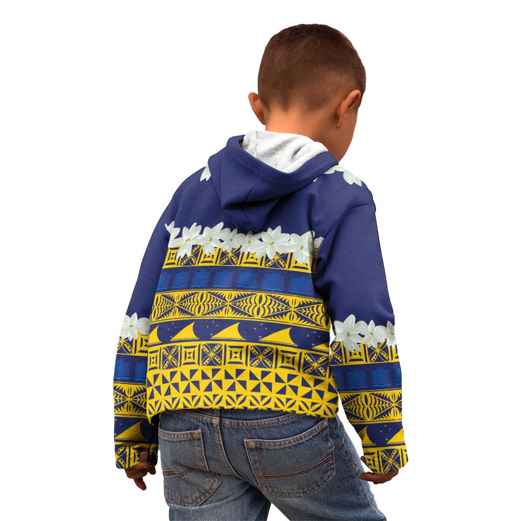 Tokelau Language Week Kid Hoodie Tokelauan Tuluma With Gardenia Thunbergia