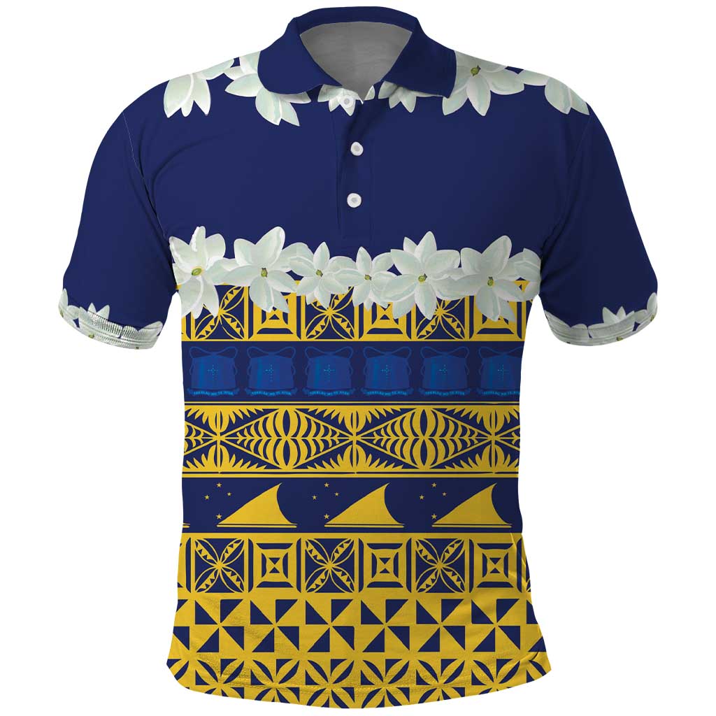 Tokelau Language Week Polo Shirt Tokelauan Tuluma With Gardenia Thunbergia