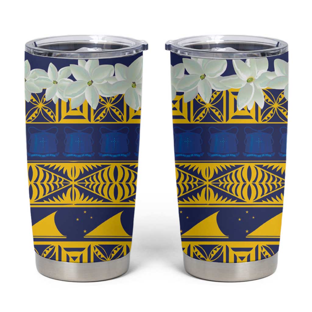 Tokelau Language Week Tumbler Cup Tokelauan Tuluma With Gardenia Thunbergia