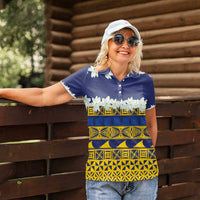 Tokelau Language Week Women Polo Shirt Tokelauan Tuluma With Gardenia Thunbergia