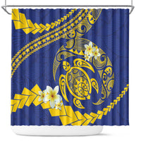 Te Vaiaho o te Gagana Tokelau Shower Curtain Polynesian Turtle - Malo Ni!