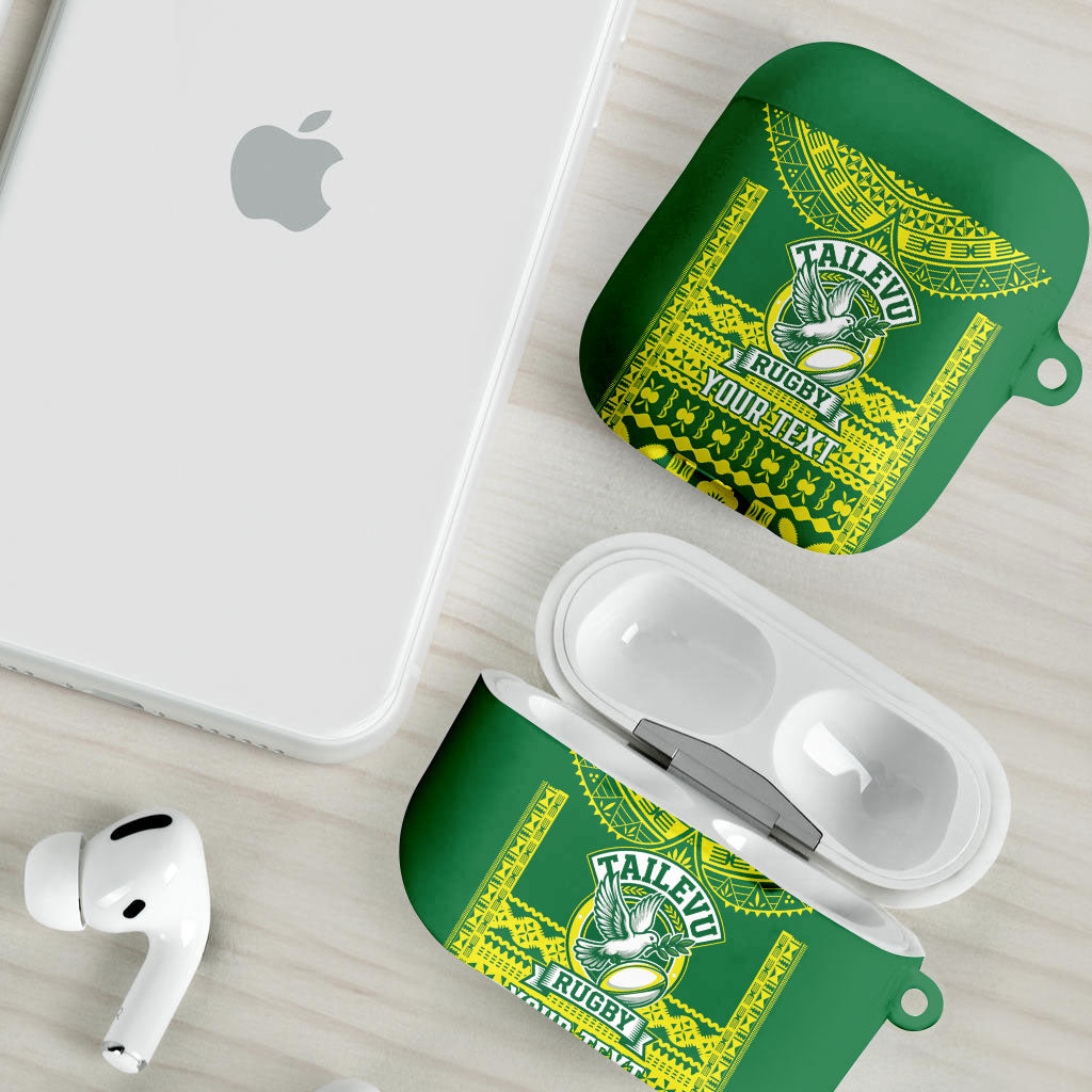 Fiji Tailevu Rugby Custom AirPods Case Go Champions Fijian Tapa Pattern LT14 - Polynesian Pride