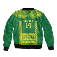 Fiji Tailevu Rugby Custom Bomber Jacket Go Champions Fijian Tapa Pattern LT14 - Polynesian Pride