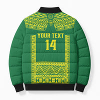Fiji Tailevu Rugby Custom Bomber Puffer Jacket Go Champions Fijian Tapa Pattern LT14 - Polynesian Pride