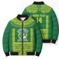 Fiji Tailevu Rugby Custom Bomber Puffer Jacket Go Champions Fijian Tapa Pattern LT14 - Polynesian Pride