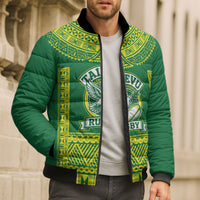 Fiji Tailevu Rugby Custom Bomber Puffer Jacket Go Champions Fijian Tapa Pattern LT14 - Polynesian Pride