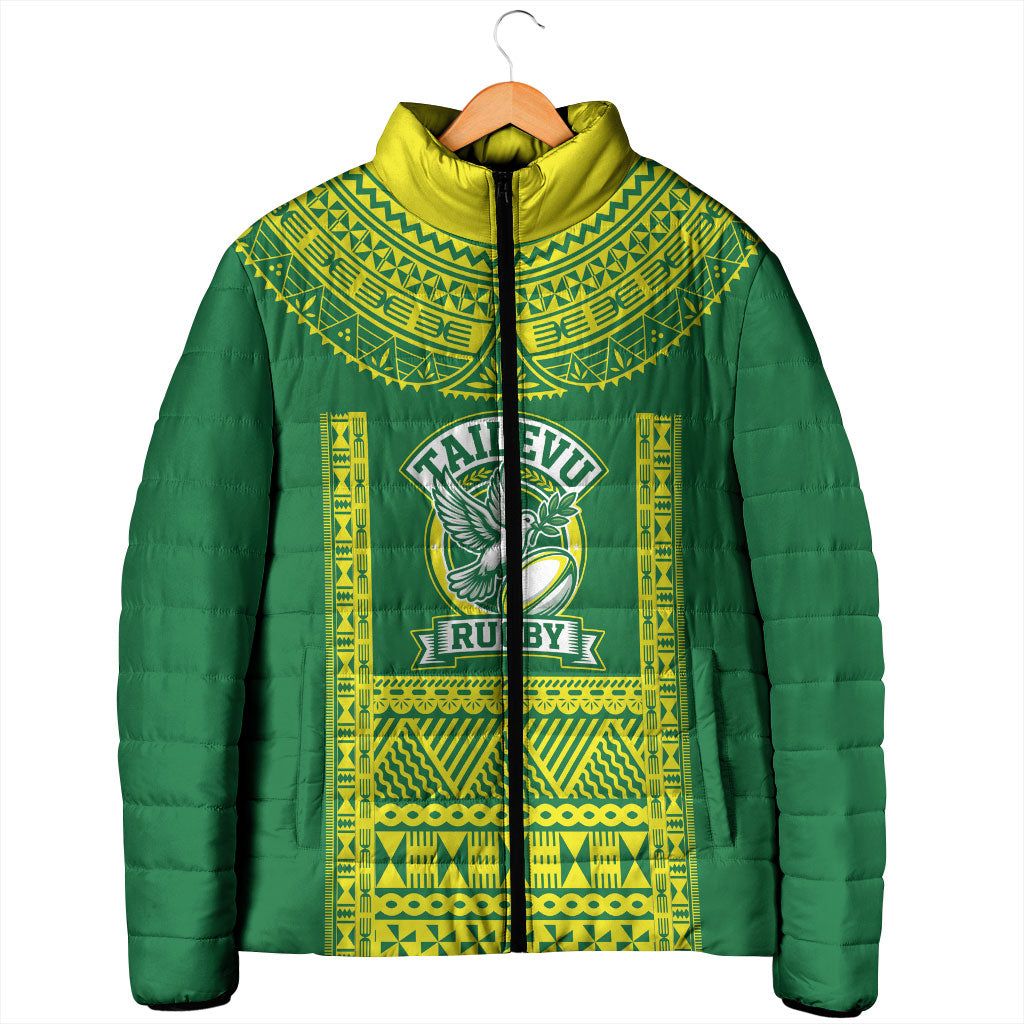 Fiji Tailevu Rugby Custom Padded Jacket Go Champions Fijian Tapa Pattern LT14 - Polynesian Pride