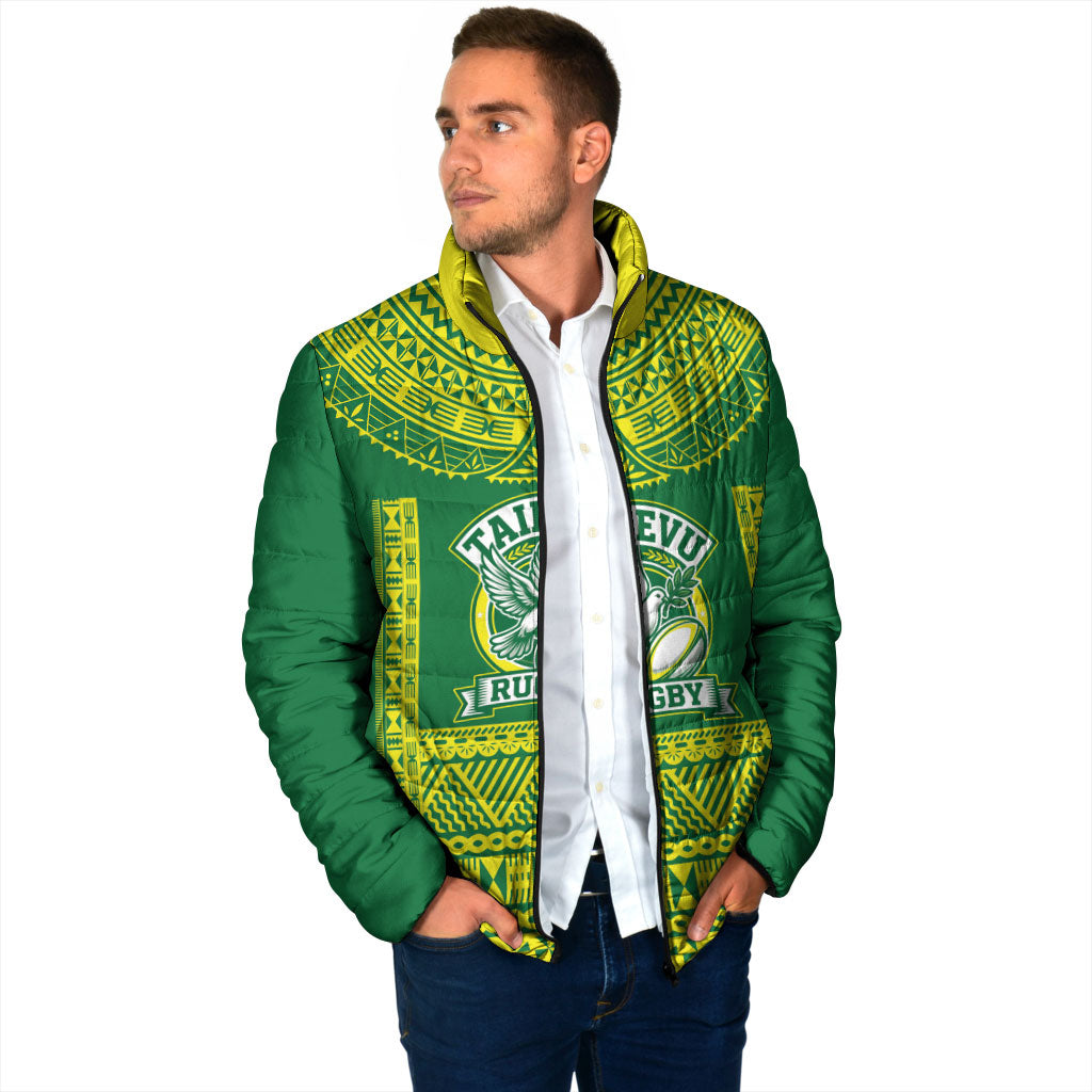 Fiji Tailevu Rugby Custom Padded Jacket Go Champions Fijian Tapa Pattern LT14 - Polynesian Pride