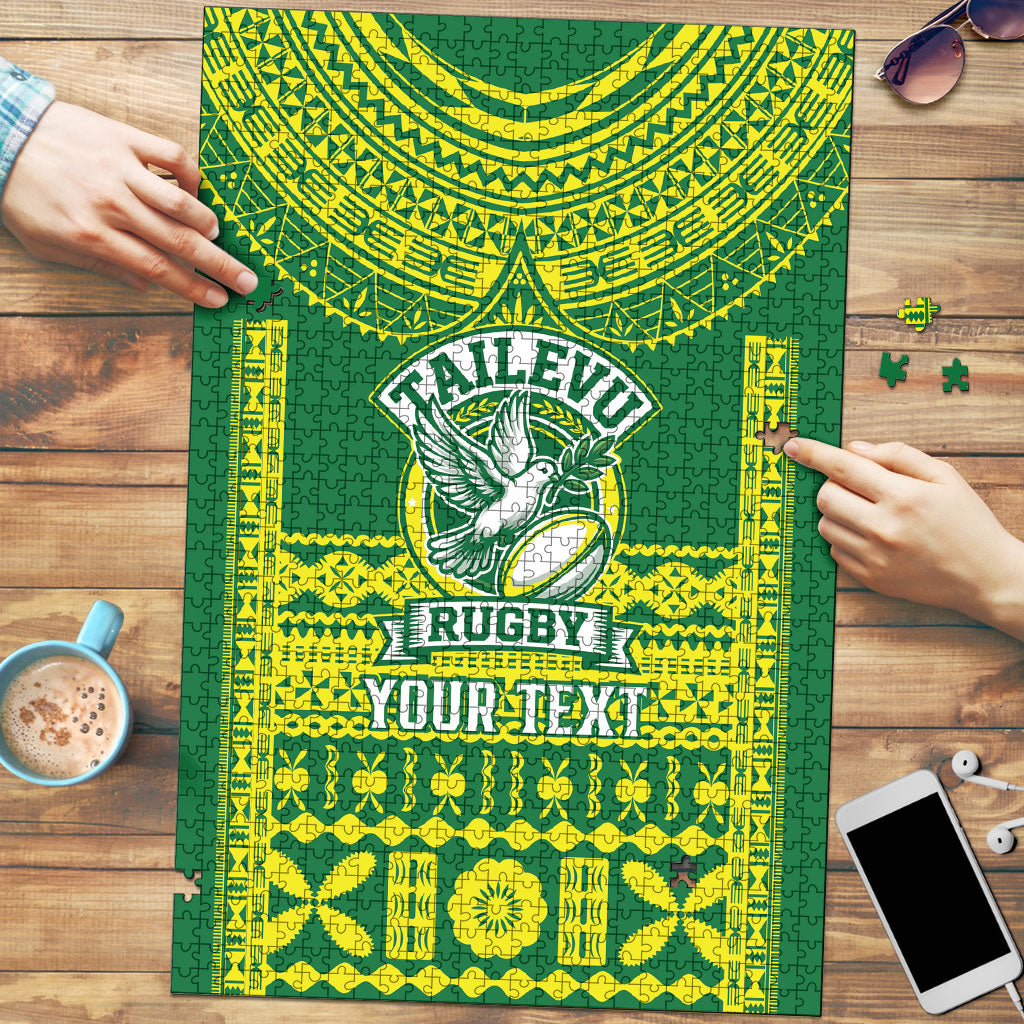 Fiji Tailevu Rugby Custom Puzzle Go Champions Fijian Tapa Pattern