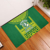 Fiji Tailevu Rugby Custom Rubber Doormat Go Champions Fijian Tapa Pattern LT14 - Polynesian Pride