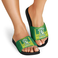 Fiji Tailevu Rugby Custom Slide Sandals Go Champions Fijian Tapa Pattern LT14 - Polynesian Pride