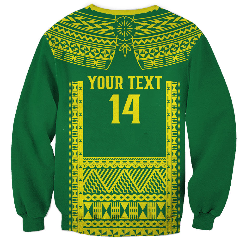 Fiji Tailevu Rugby Custom Sweatshirt Go Champions Fijian Tapa Pattern LT14 - Polynesian Pride