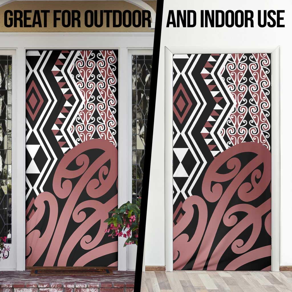 New Zealand Door Cover Aotearoa Kowhaiwhai Mix Taniko Art - Polynesian Pride