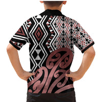 New Zealand Family Matching Mermaid Dress and Hawaiian Shirt Aotearoa Kowhaiwhai Mix Taniko Art LT14 - Polynesian Pride