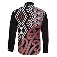 New Zealand Family Matching Summer Maxi Dress and Hawaiian Shirt Aotearoa Kowhaiwhai Mix Taniko Art LT14 - Polynesian Pride