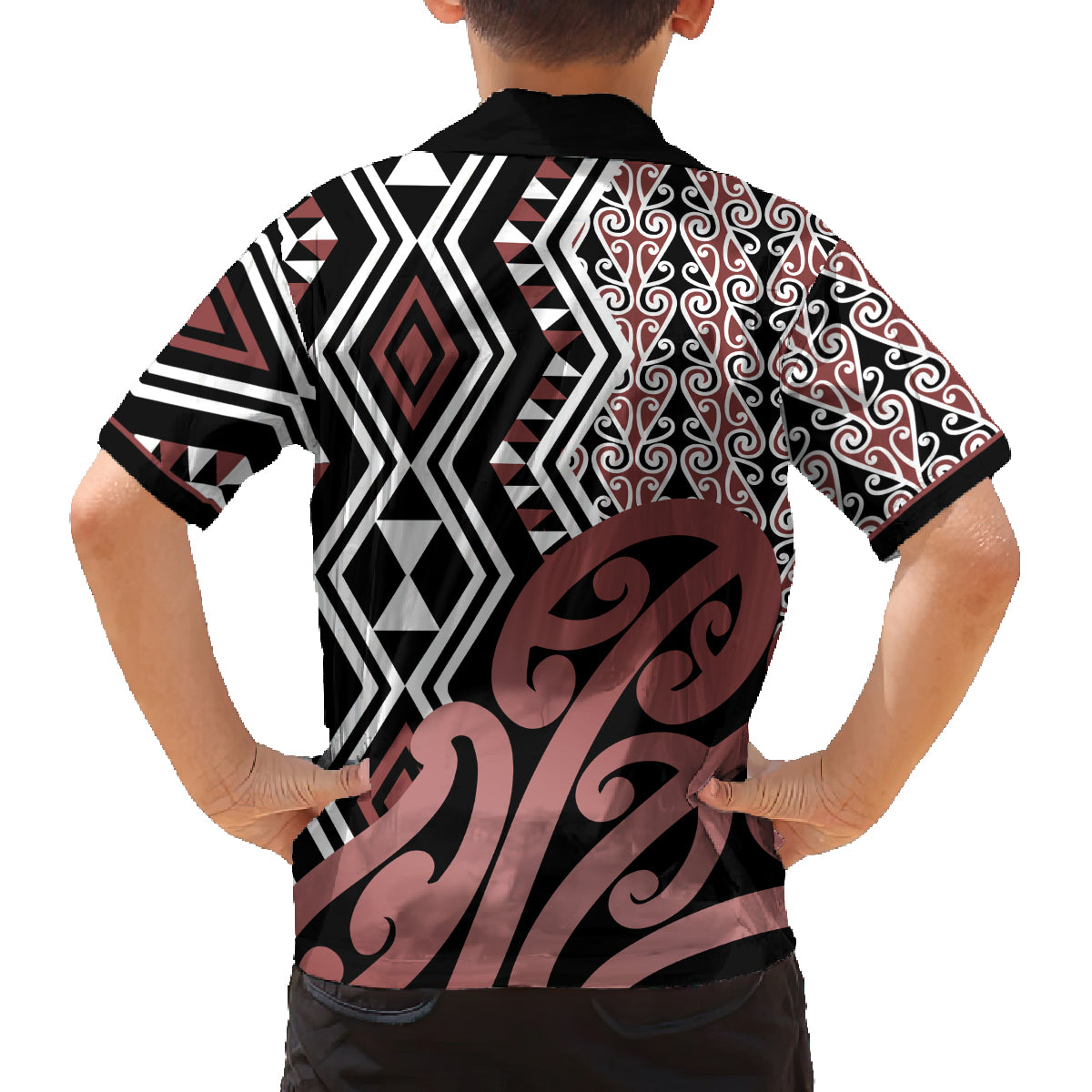 New Zealand Family Matching Tank Maxi Dress and Hawaiian Shirt Aotearoa Kowhaiwhai Mix Taniko Art LT14 - Polynesian Pride