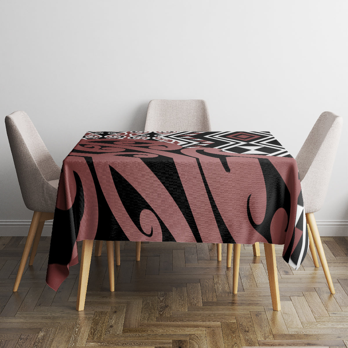 New Zealand Tablecloth Aotearoa Kowhaiwhai Mix Taniko Art LT14 - Polynesian Pride