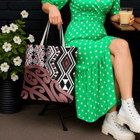 New Zealand Tote Bag Aotearoa Kowhaiwhai Mix Taniko Art - Polynesian Pride