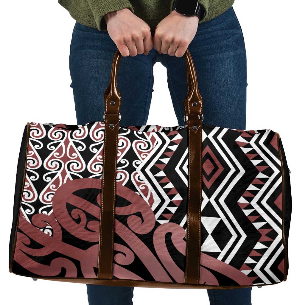 New Zealand Travel Bag Aotearoa Kowhaiwhai Mix Taniko Art - Polynesian Pride