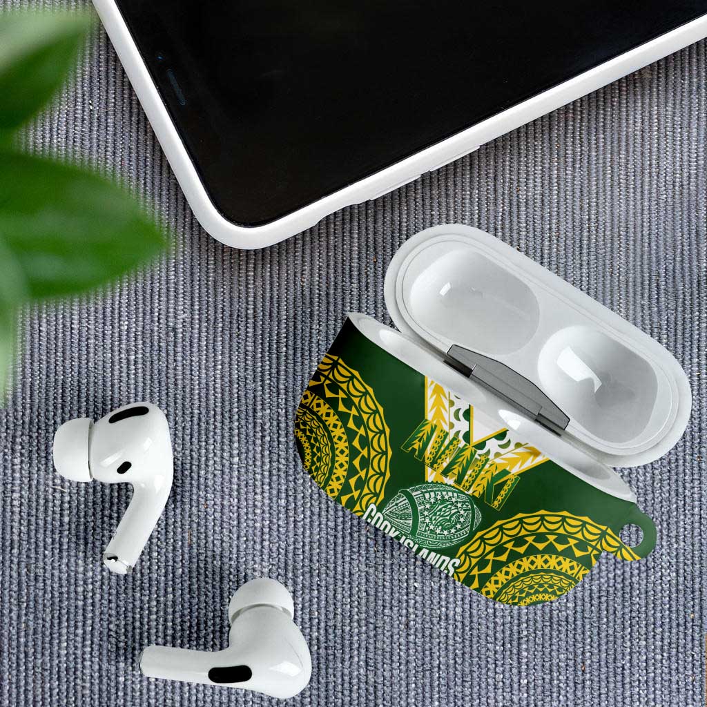 Avaiki Cook Islands Rugby AirPods Case Kuki Airani Tatau Green - Polynesian Pride