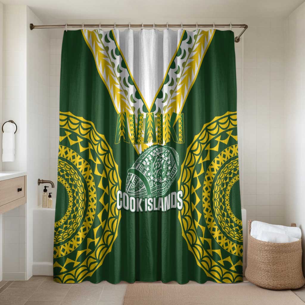 Avaiki Cook Islands Rugby Bathroom Set Kuki Airani Tatau Green - Polynesian Pride