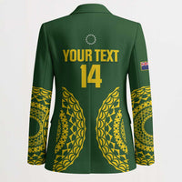 Custom Avaiki Cook Islands Rugby Blazer Kuki Airani Tatau Green - Polynesian Pride