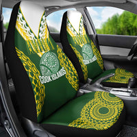 Avaiki Cook Islands Rugby Car Seat Cover Kuki Airani Tatau Green LT14 - Polynesian Pride