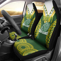 Avaiki Cook Islands Rugby Car Seat Cover Kuki Airani Tatau Green LT14 - Polynesian Pride
