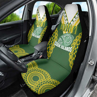 Avaiki Cook Islands Rugby Car Seat Cover Kuki Airani Tatau Green LT14 - Polynesian Pride