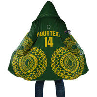 Custom Avaiki Cook Islands Rugby Cloak Kuki Airani Tatau Green - Polynesian Pride