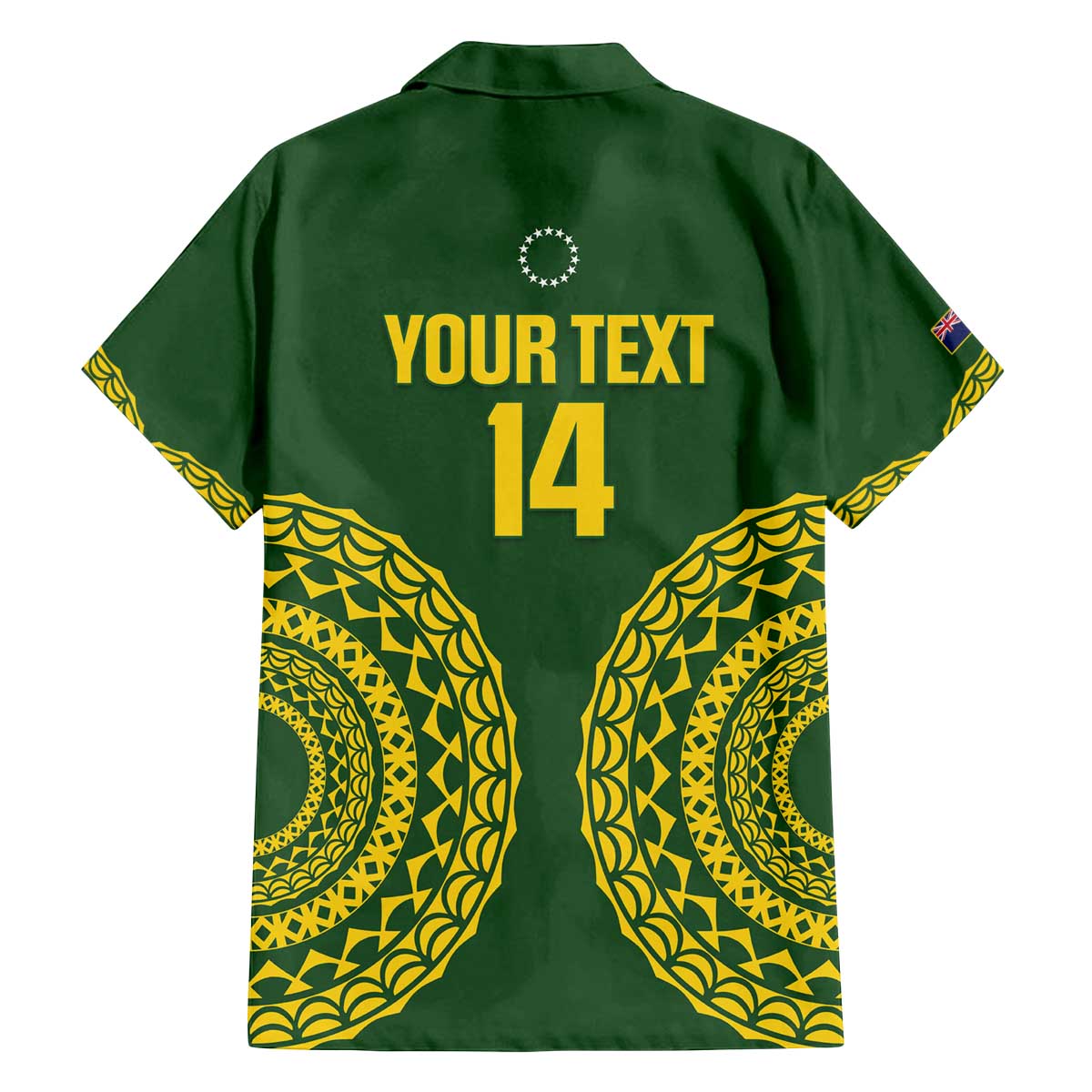 Custom Avaiki Cook Islands Rugby Family Matching Off The Shoulder Long Sleeve Dress and Hawaiian Shirt Kuki Airani Tatau Green - Polynesian Pride