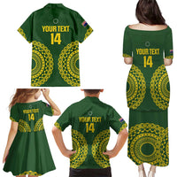 Custom Avaiki Cook Islands Rugby Family Matching Puletasi and Hawaiian Shirt Kuki Airani Tatau Green LT14 - Polynesian Pride