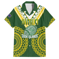 Custom Avaiki Cook Islands Rugby Hawaiian Shirt Kuki Airani Tatau Green LT14 Green - Polynesian Pride