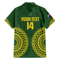 Custom Avaiki Cook Islands Rugby Hawaiian Shirt Kuki Airani Tatau Green LT14 - Polynesian Pride