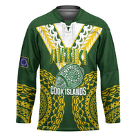 Custom Avaiki Cook Islands Rugby Hockey Jersey Kuki Airani Tatau Green LT14 Unisex Green - Polynesian Pride