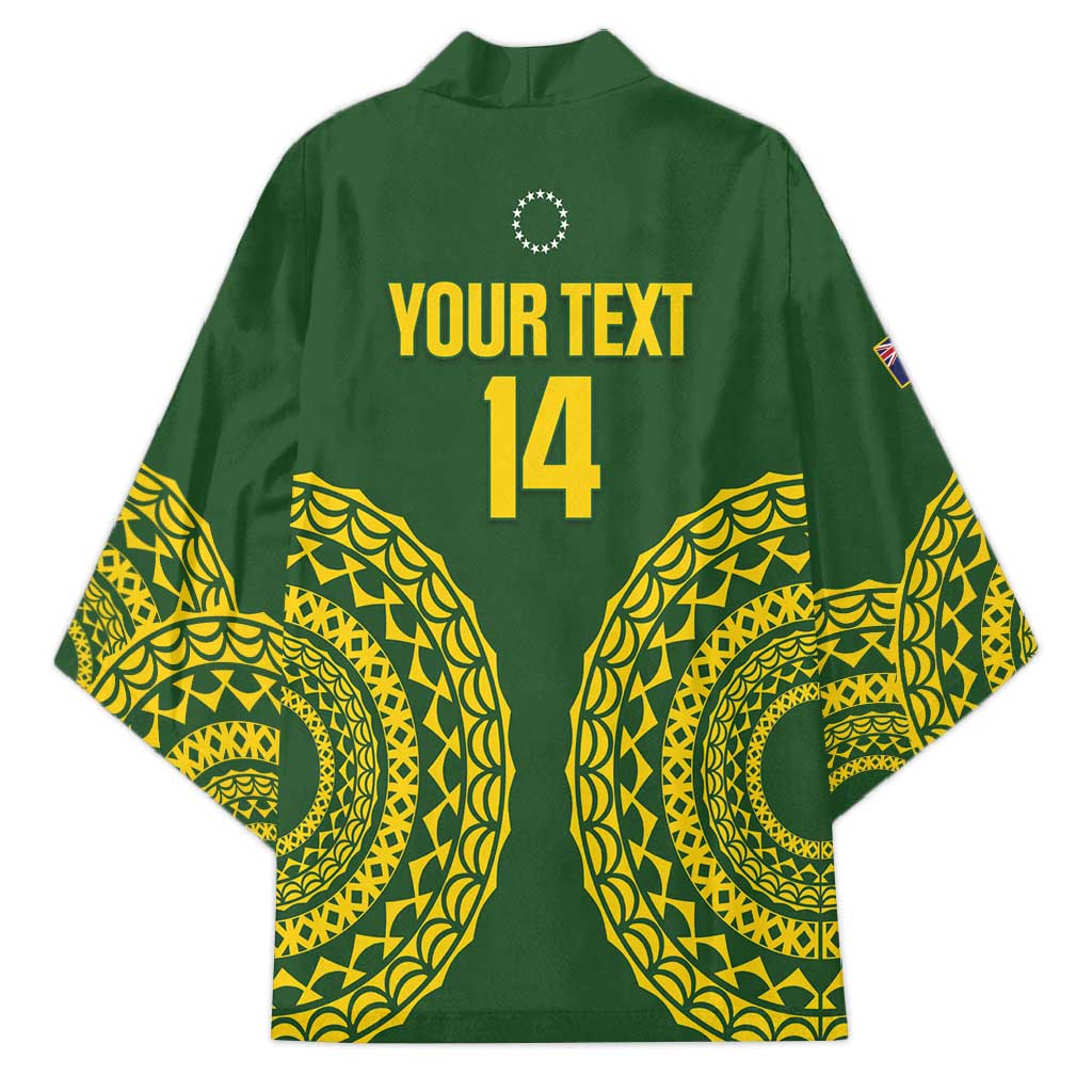 Custom Avaiki Cook Islands Rugby Kimono Kuki Airani Tatau Green LT14 - Polynesian Pride