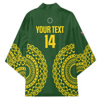 Custom Avaiki Cook Islands Rugby Kimono Kuki Airani Tatau Green LT14 - Polynesian Pride