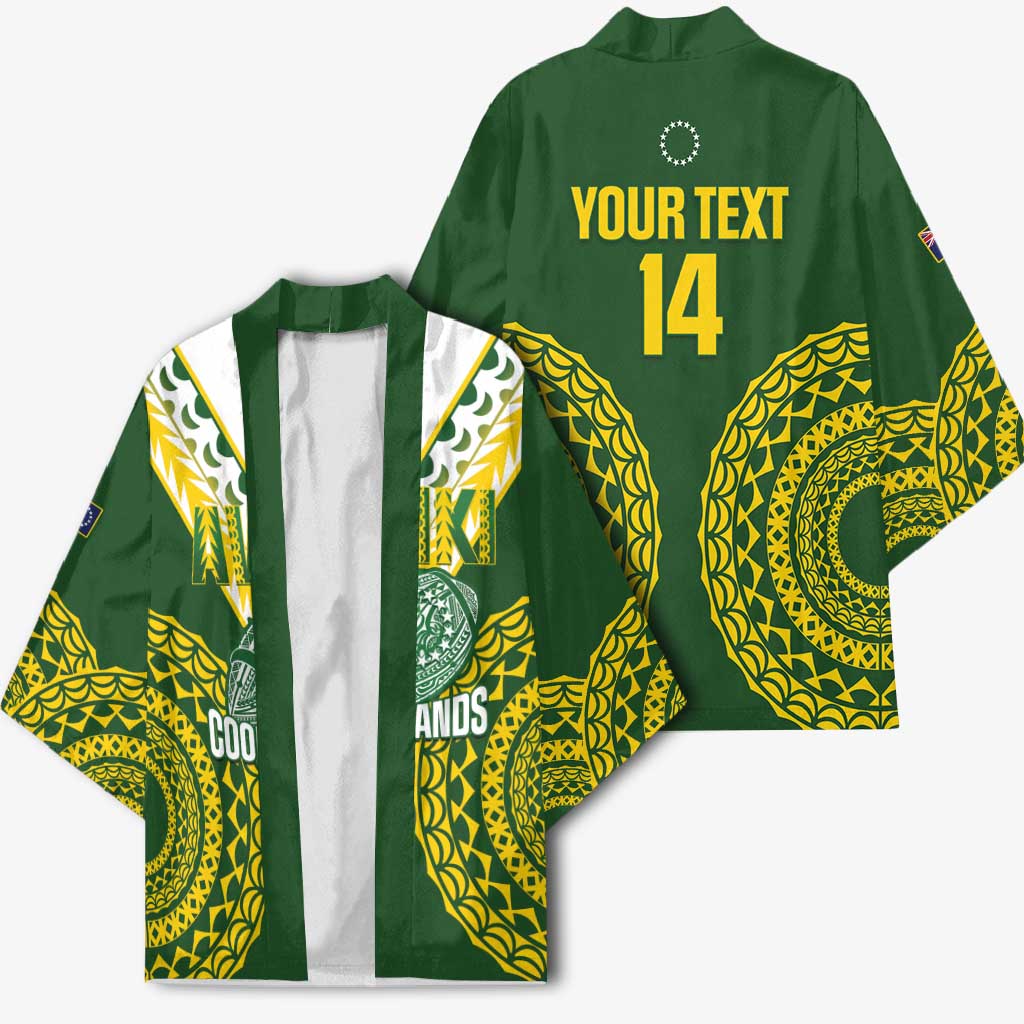 Custom Avaiki Cook Islands Rugby Kimono Kuki Airani Tatau Green LT14 - Polynesian Pride