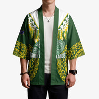 Custom Avaiki Cook Islands Rugby Kimono Kuki Airani Tatau Green LT14 - Polynesian Pride