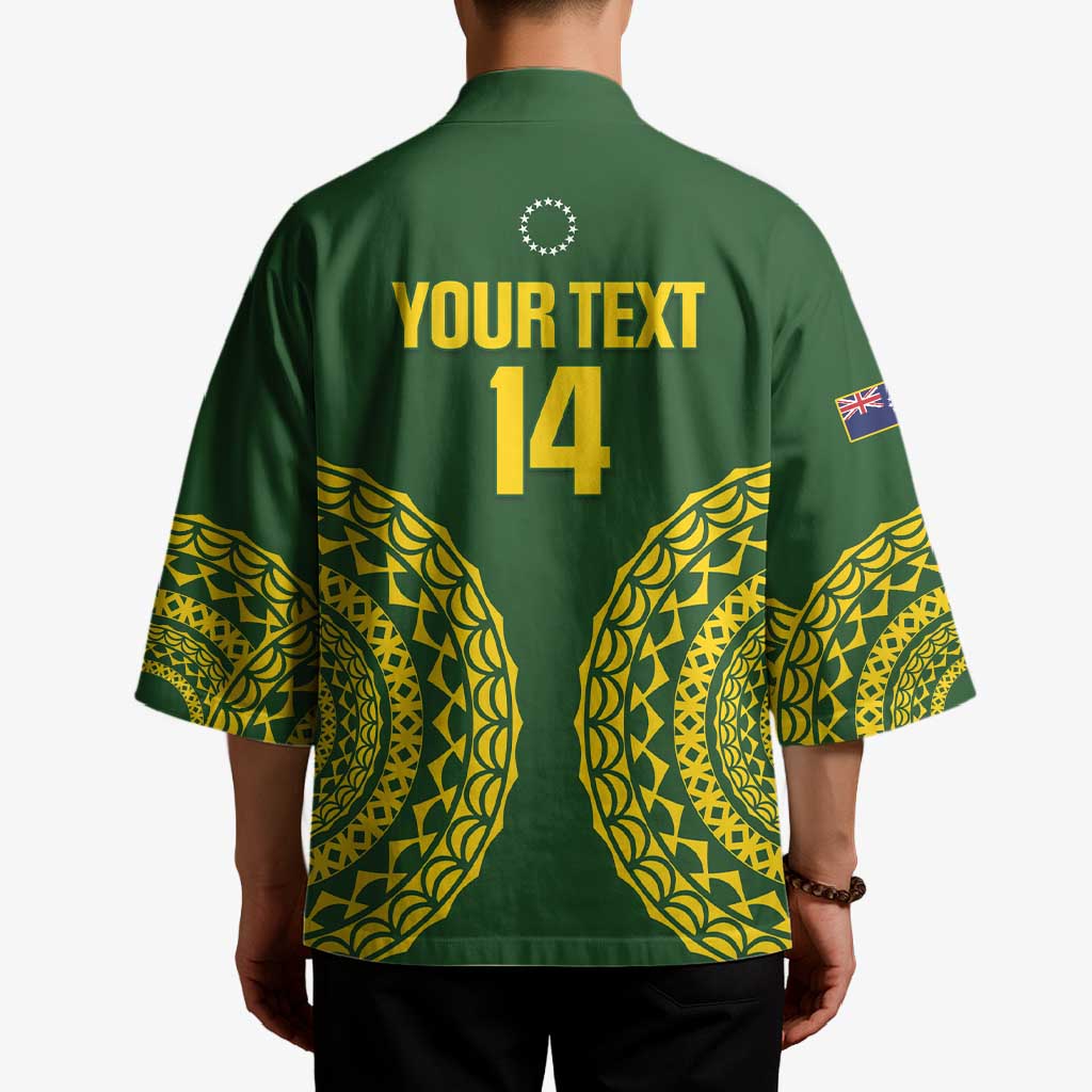 Custom Avaiki Cook Islands Rugby Kimono Kuki Airani Tatau Green LT14 - Polynesian Pride