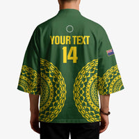 Custom Avaiki Cook Islands Rugby Kimono Kuki Airani Tatau Green LT14 - Polynesian Pride