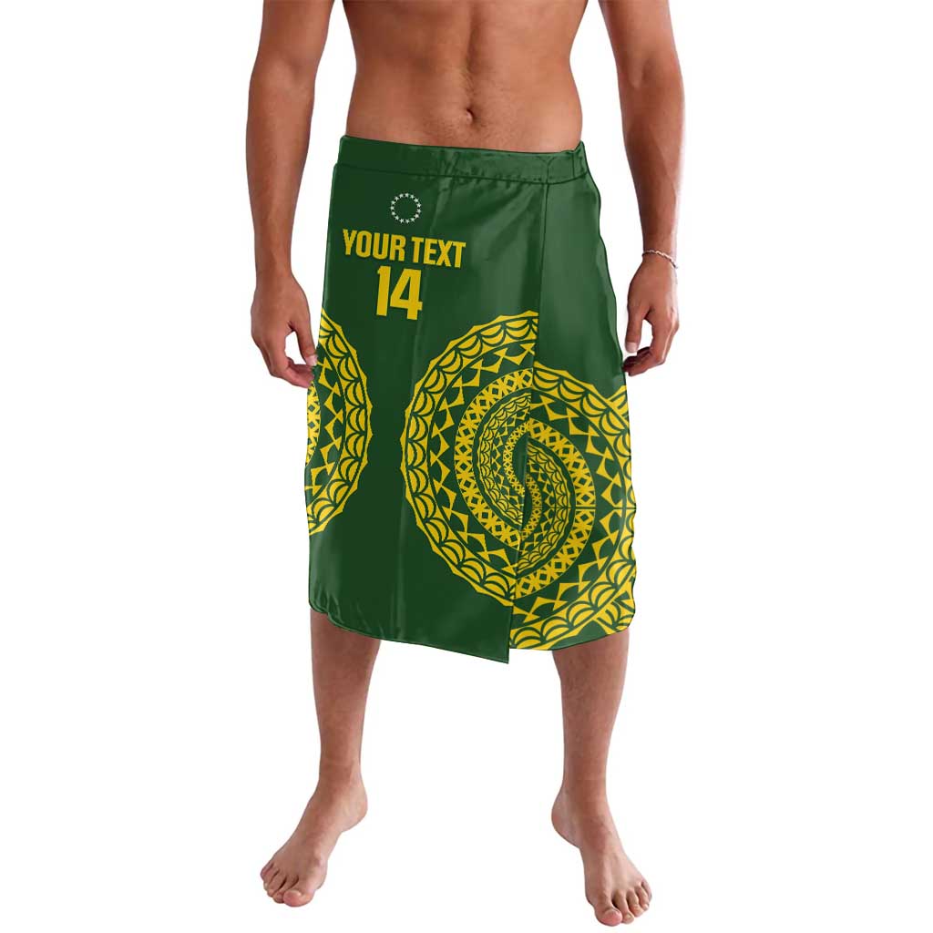 Custom Avaiki Cook Islands Rugby Lavalava Kuki Airani Tatau Green - Polynesian Pride