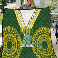 Avaiki Cook Islands Rugby Quilt Kuki Airani Tatau Green LT14 Green - Polynesian Pride