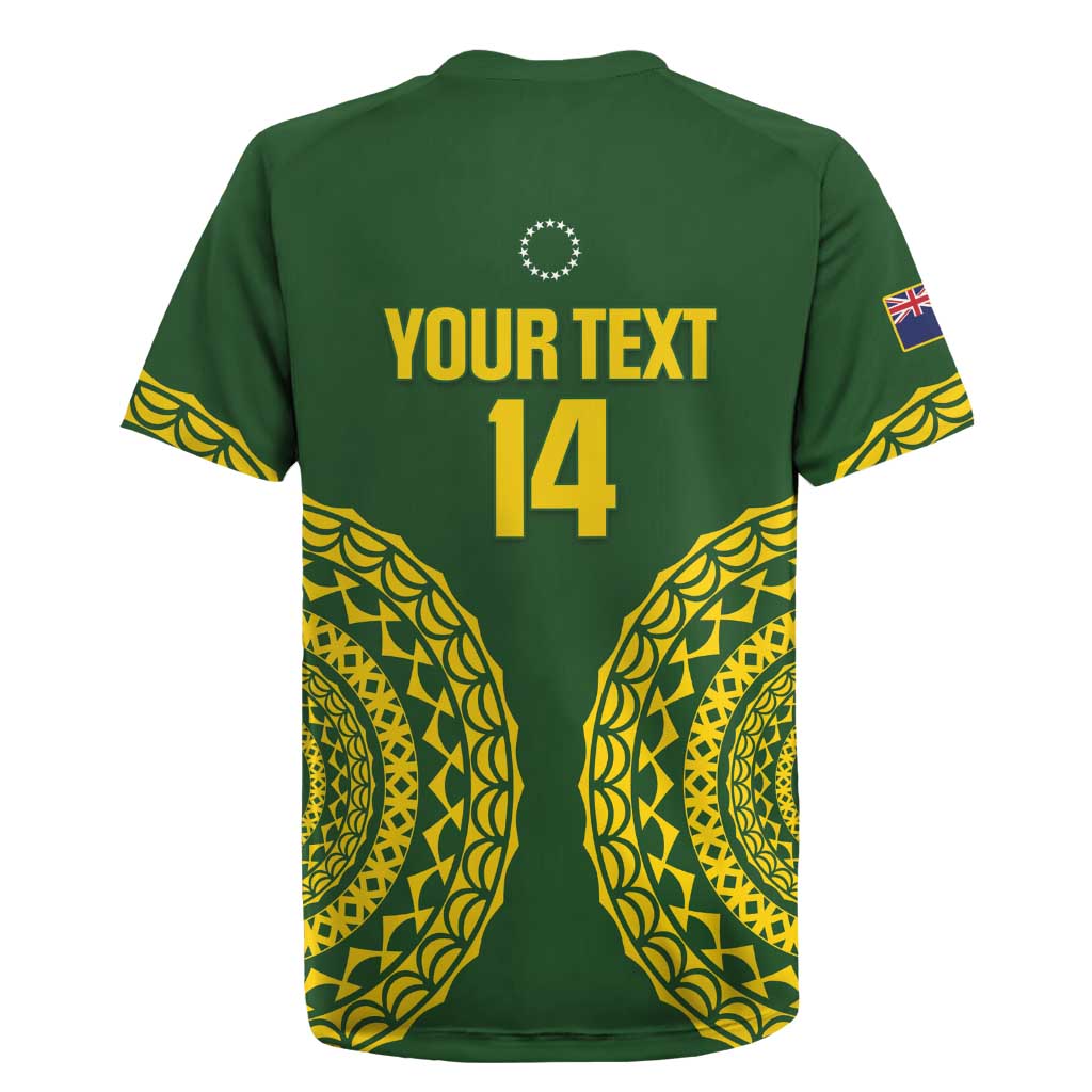 Custom Avaiki Cook Islands Rugby Rugby Jersey Kuki Airani Tatau Green - Polynesian Pride
