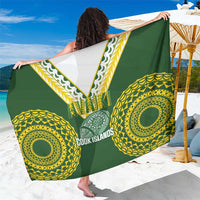 Avaiki Cook Islands Rugby Sarong Kuki Airani Tatau Green LT14 One Size 44 x 66 inches Green - Polynesian Pride